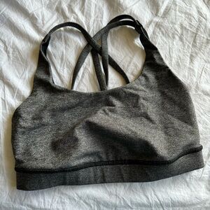 Lululemon Energy Bra 4 Heathered Grey Gray Black Heather